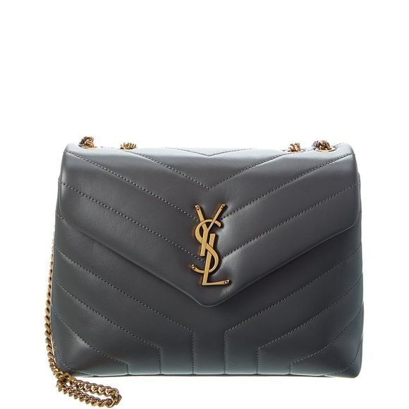Saint Laurent Bags Saint Laurent Loulou Small Matelasse Y Leather Shoulder Bag Grey Poshmark